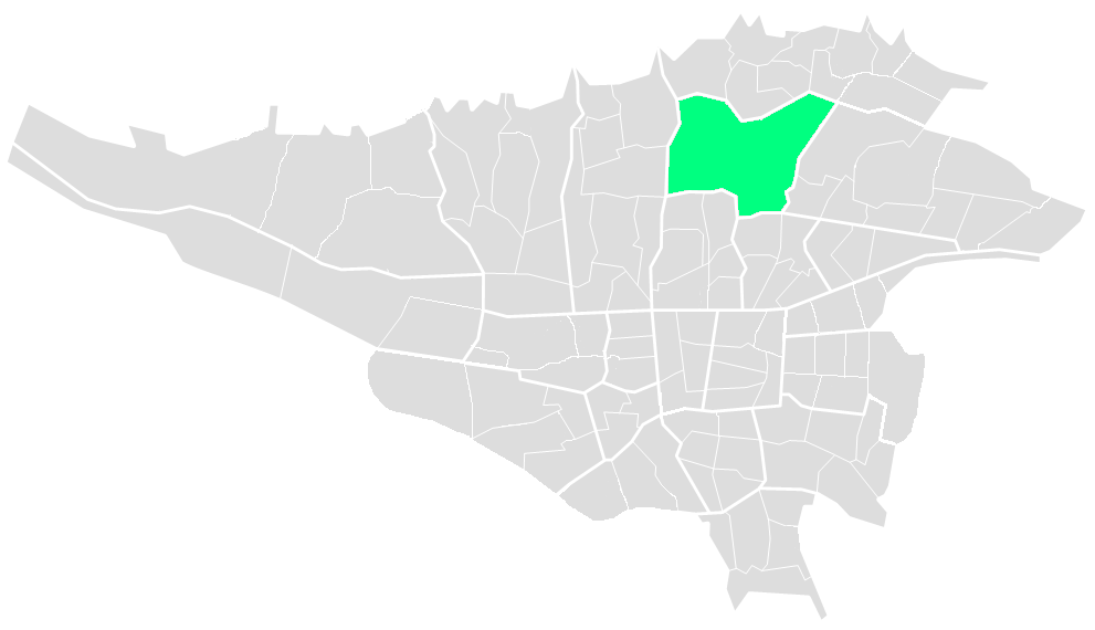 نقشه مناطق تهران